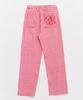 RAWMANTICS Logo Mini Check Straight Fit Cotton Pants Red
