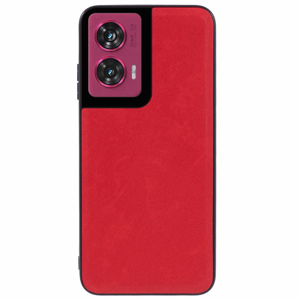 For Motorola Edge 50 Fusion Case Retro Leather Coated PC+TPU Hybrid Phone Protective Cover