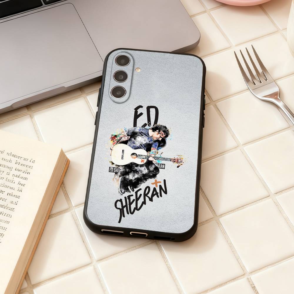 Чехол для телефона Singer E-Ed Sheeran для Samsung Galaxy A73,A72,A71,A70,A53,A52,A51,Другие Мягкий Черный Корпус