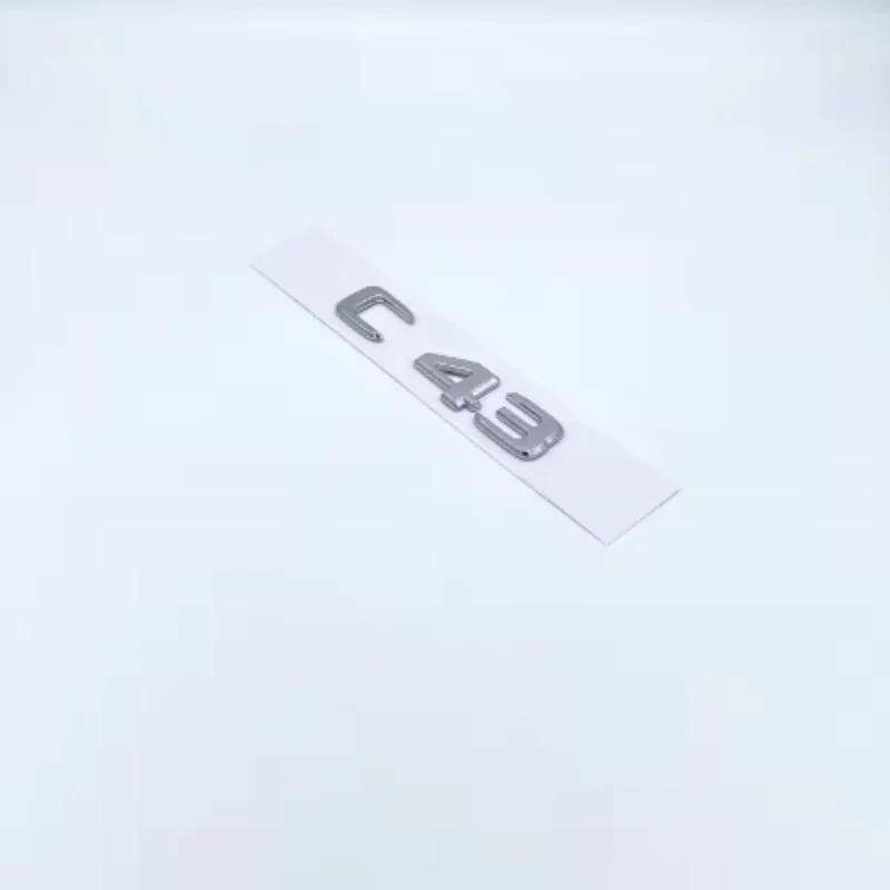 C43 BITURBO 4MATIC Car Trunk LettersNumbers Emblem Sticker For Mercedes Benz AMG W204 W205 C Series Accessories
