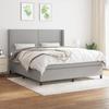 3131369 vidaXL Divan Bed with Mattress Light Grey 180x200cm Fabric