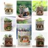 Pastoral Creative Tree Hole Story Pots And More Meat Plants Micro - View