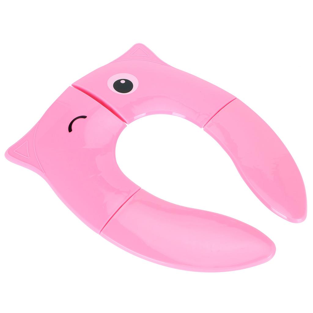 Складная накладка на сиденье для горшка, портативное сиденье для приучения к туалету для малышей, нескользящая накладка для путешествий(розовый )