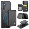 JEEHOOD J05 For Samsung Galaxy A15 4G/5G Case Leather Mobile Cover with Detachable Magnetic Card Bag