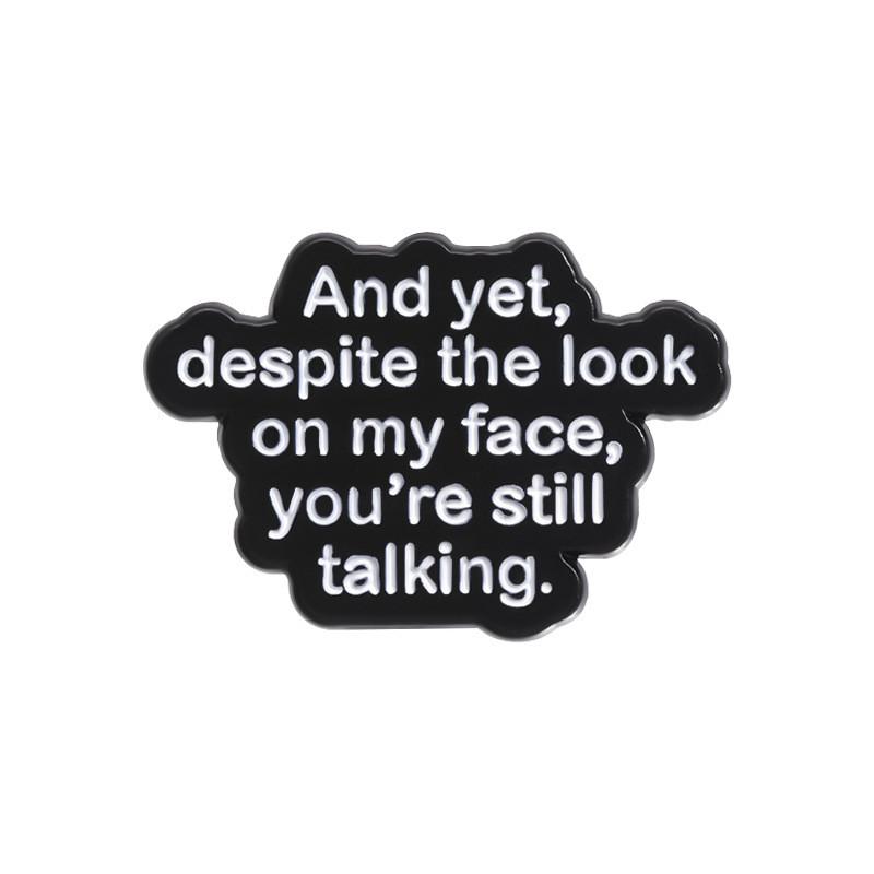 Elegant Black Alphabet Badge Metal Brooch For Stylish Decoration And Fashion Accessories