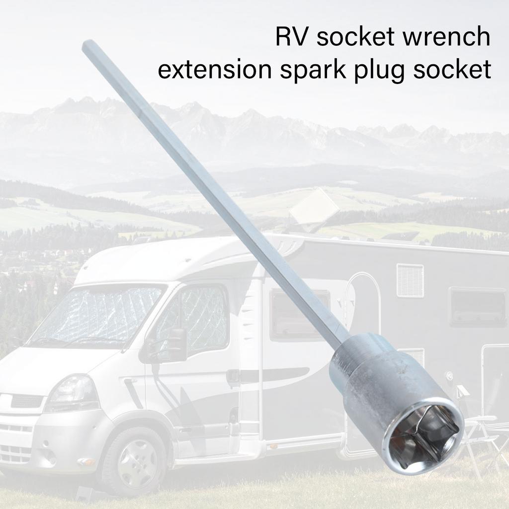 Caravans Cranks Extension Sparks Plugs Socket Wrench 30cm Length for Electric Drill 19mm Hexagonal Nut Motorhomes Tool