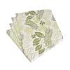 Serviettes En Papier - Lot De 20 - 33 X 33 Cm - Blanc Et Vert - Pratiques Et Élégantes