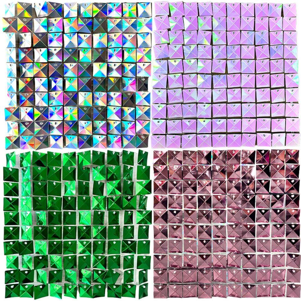 Блестящие квадратные панели с пайетками для декора стен, фотофон для детского душа, новые декоративные панели для фона
