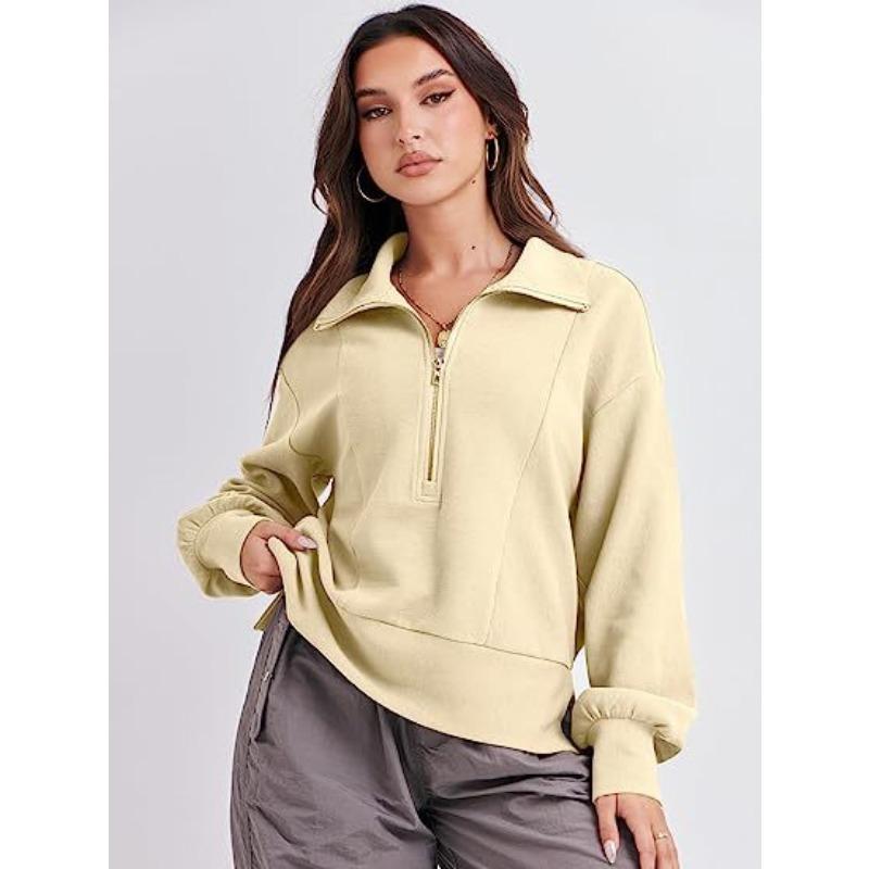 Осенне-зимняя женская свободная толстовка с длинным рукавом и застежкой-молнией