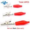 10PCS Alligator Clips Kit Insulation Metal Crocodile Clip 24*28mm 28*35mm 35*45mm DIY Electric Test Clip Red and Black 5pcs Each