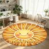 Space Celestial (121) Theme Round Crystal Velvet Rug Custom Name Text Personalized Floor Mat Home Decor Non Slip Crystal Carpet