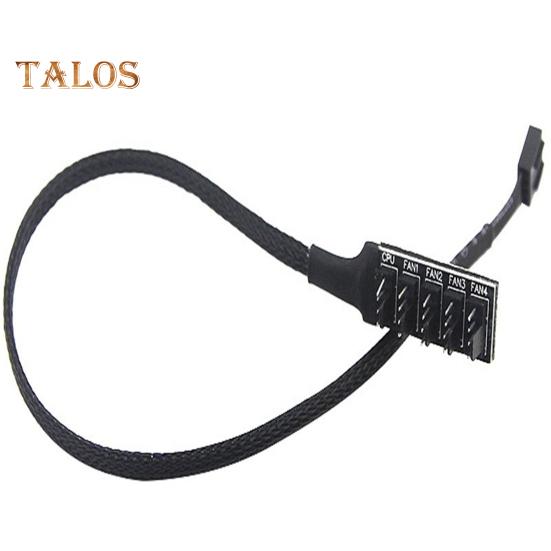 Разветвитель вентилятора концентратора плетеный кабель универсальный подходит простая установка интеллектуальный 4-контактный ШИМ процессорный вентилятор охлаждения разветвитель концентратор адаптер