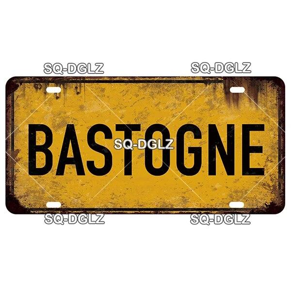 SQ-DGLZ Paris Bangde Road License Plate Warning Tin Sign State Wall Decoration Metal Sign Home Decor Painting Plaques Art Poster