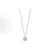 Small Sugar Cube Necklace Women's Light Luxury Niche Design Collarbone Chain Shining Zircon Pendant Item Jewelry