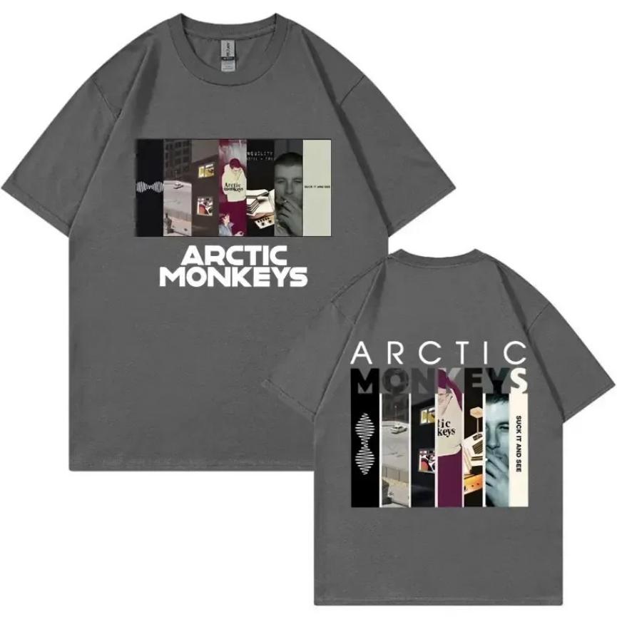 Arctic Monkeys Lyrics Limited Design Graphic T Shirts Мужские и женские модные рок-футболки большого размера Футболки Harajuku Trend