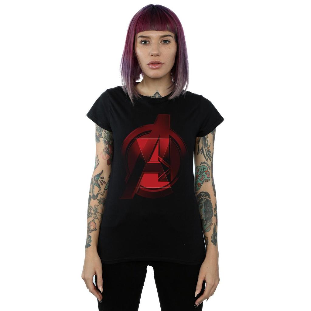 Marvel Womens/Ladies Black Widow Movie Avengers Logo Cotton T-Shirt