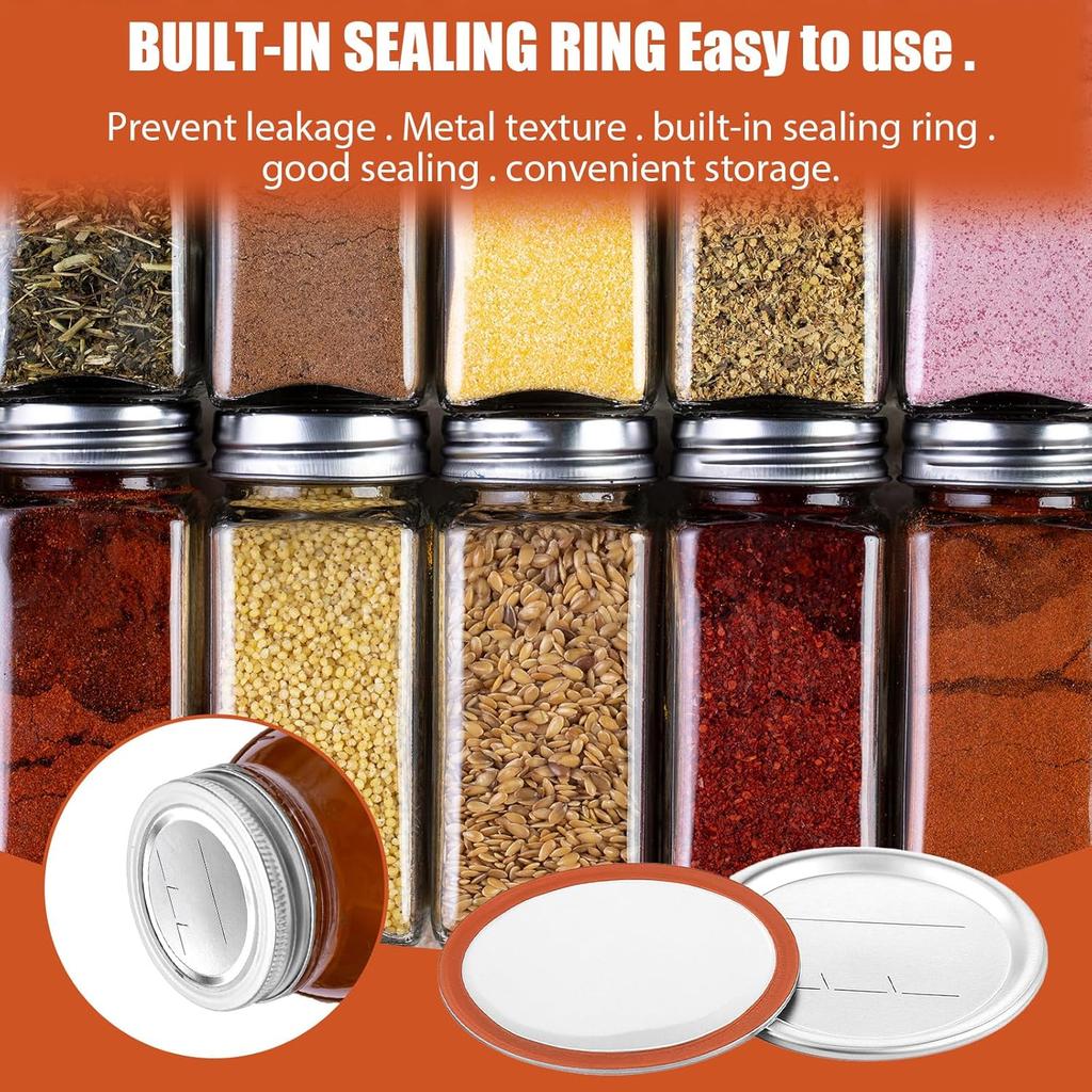 24 шт. Вакуумные крышки для банок Мейсона, Крышки для консервирования с широким горлышком, Совместимы с большинством электрических вакуумных запайщиков