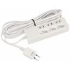 BUFFALO 2 Pin Power Tap 3 Ports Individual Switch 5m White BSTAPSW2350WH