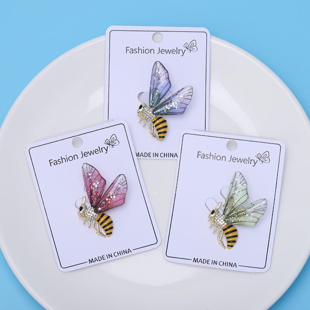 For Women Bee Dragonfly Exquisite Suit Accessories Butterfly Shpae Korean Style Brooch Drip Oil Pin