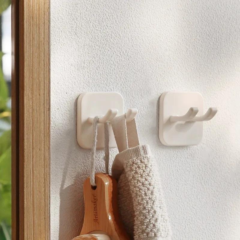 Hook Socket Wall Coat Racks Keys Hanger Wall Hanging Hooks Bathroom Accessories Keys Holder Keychain Storage Rack Home Garden