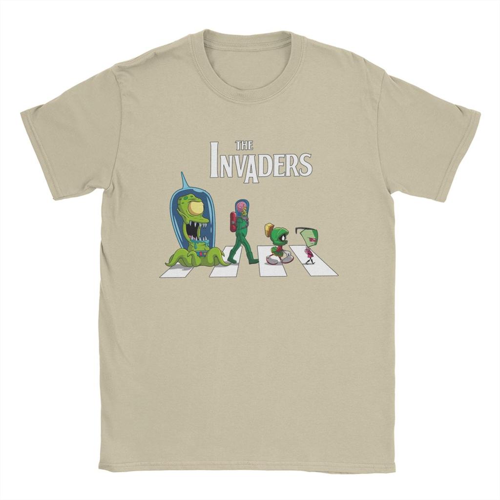 Мужская футболка The Invaders Crosswalk Invader Zim Модные хлопковые футболки с коротким рукавом, футболки с круглым вырезом, топы больших размеров