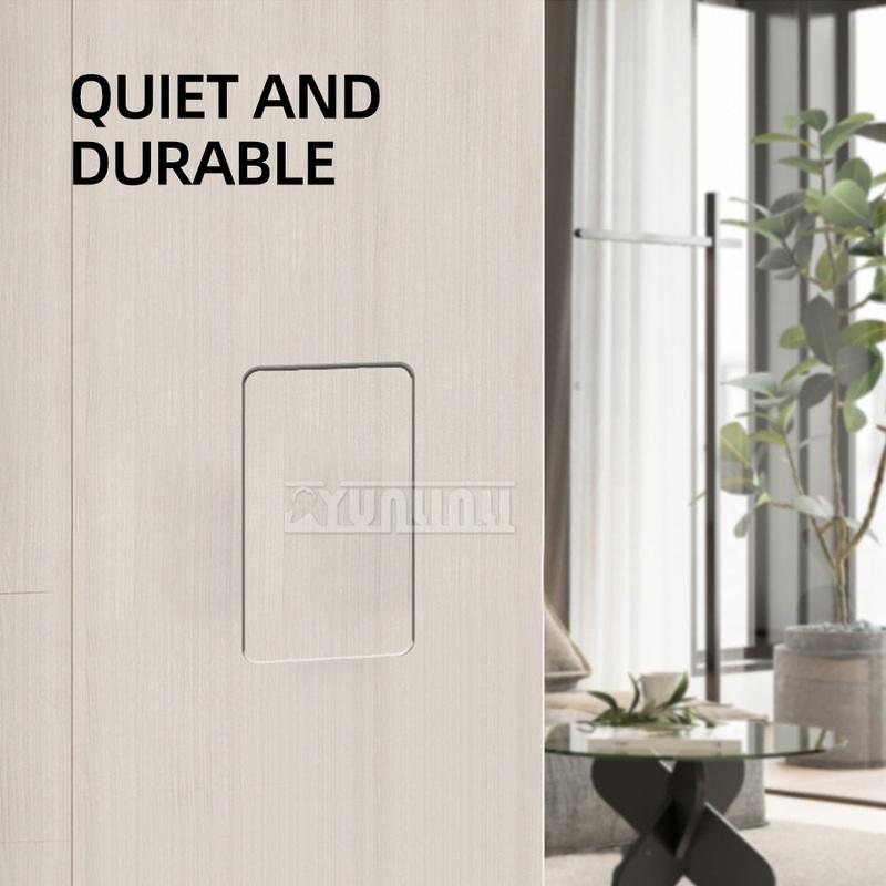 Invisible Room Door Lock Press Type Concealed Handle Hidden Outward-Opening Wooden Magnetic Door Handle Door Lock 2025 NEW