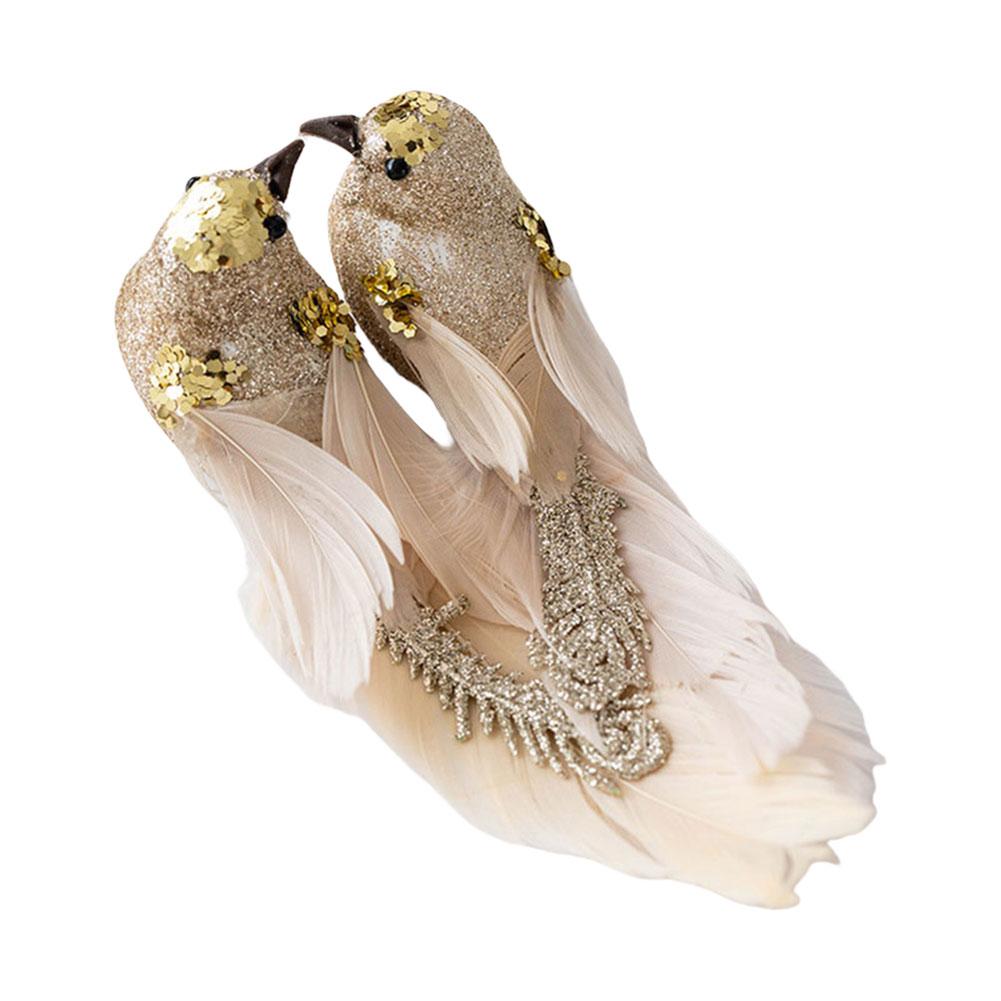 Foam Simulation Feather Bird Artificial Bird Christmas Tree Decoration Bird for Xmas Tree Pendant Home Wedding Decor