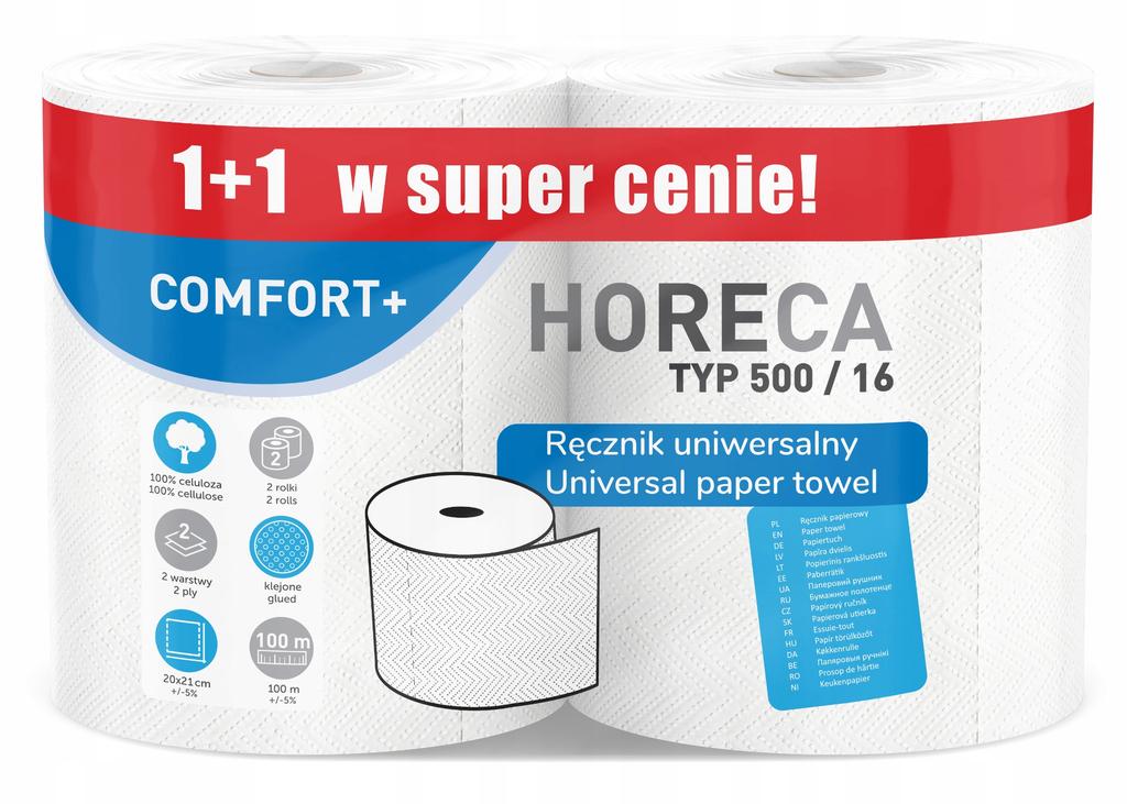 2R Horeca Comfort+ Paper Towel Type 500/16 100M 2W (1+1) - 2 Rolls