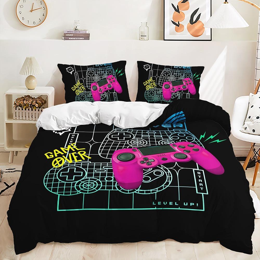 Пододеяльник с рисунком игрового контроллера 3D для детей и подростков, комплект постельного белья, двуспальная кровать размера «king size», односпальная кровать, украшение для спальни