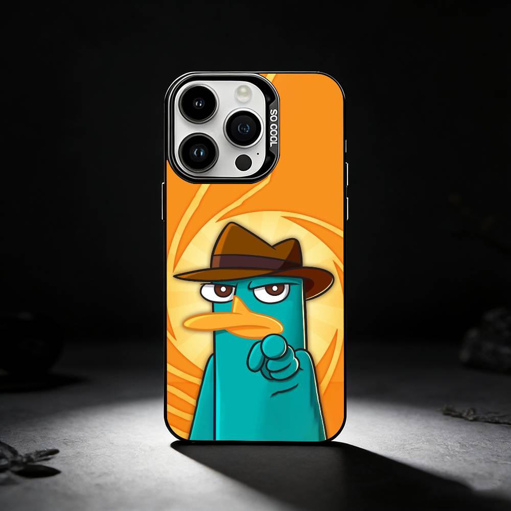 Милый мультяшный утконос Перри чехол для телефона iPhone 17,16,15,14,13,12,11 Plus,Pro Max,XS,Цветной серебристый чехол для телефона
