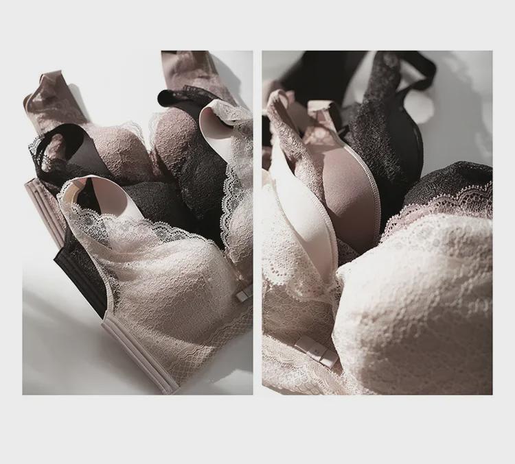 Бесшовный бюстгальтер Push-Up Cross-Border: Популярный молочный хлопок, регулируемый, беспроводной, размеры AC