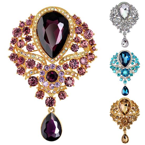 Brooch Portable Flower Pattern Brooch for Meeting