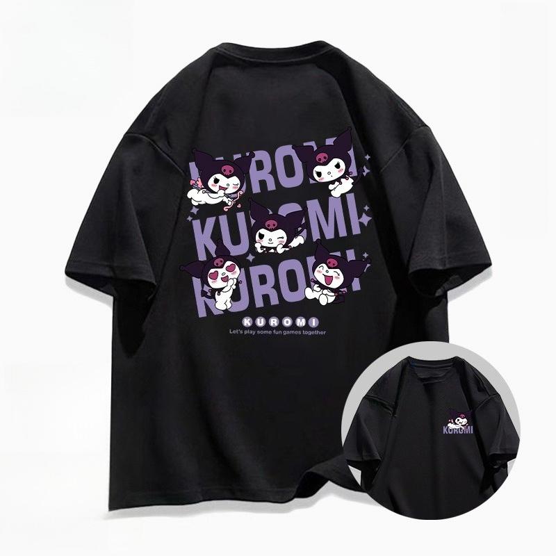 Cartoon Kulomi Tshirt Summer New Unisexs Plus Size Shortsleeved Oversized Loose Casual Versatile Top Cotton Breathable