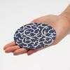 Endo Shoji TKG Paper Coaster Navy Blue Arabesque (100 pieces) Round Shape Diameter 90mm Thickness 1mm Sturdy Essential Evening Drinks Commercial Use
