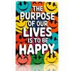 Happiness Purpose Metal Poster Customized Wall Art Retro Vintage Metal Signs for Man Cave House Living Room Decoration Wand Deko