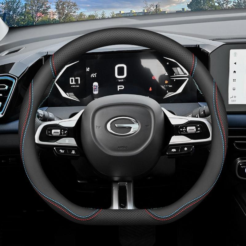 Для GAC GS4 Trumpchi GS4 Max PLUS 2026 2026 Тип D Кожаная Накладка на Руль Автомобиля Удобная Ручка Чехол Аксессуары для Интерьера