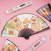 Креативный складной веер Sanrio 8 дюймов с мультяшным рисунком: Портативный летний вентилятор высокой мощности для студентов