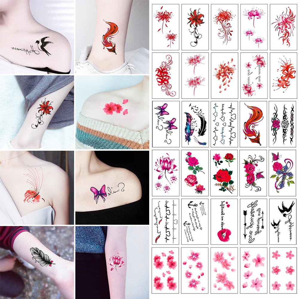 Стойкие Водостойкие Цветные Рисованные Татуировки Наклейки Временные Татуировки Поддельные Тату Наклейки для Тела