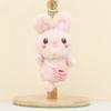 Adorable Plush Bunny Keychain White Bag Bunny Short Plush Stuffed Animal Toy