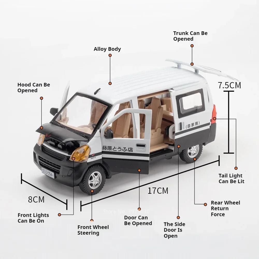 1:24 Сплав Литье под давлением WuLing RongGuang Фургон Игрушка Миниатюрные Модели Автомобилей Резиновые Шины Двери Открываются Машинка на Оттяжке Подарки на День Рождения для Мальчиков