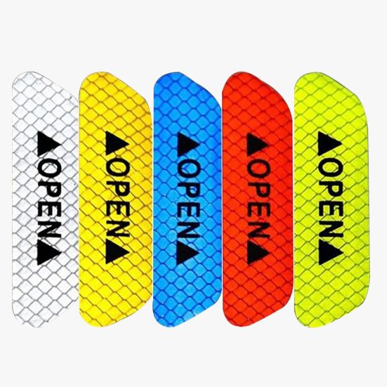 4шт открытые двери автомобиля светоотражающие знаки безопасности предупреждающие наклейки декор