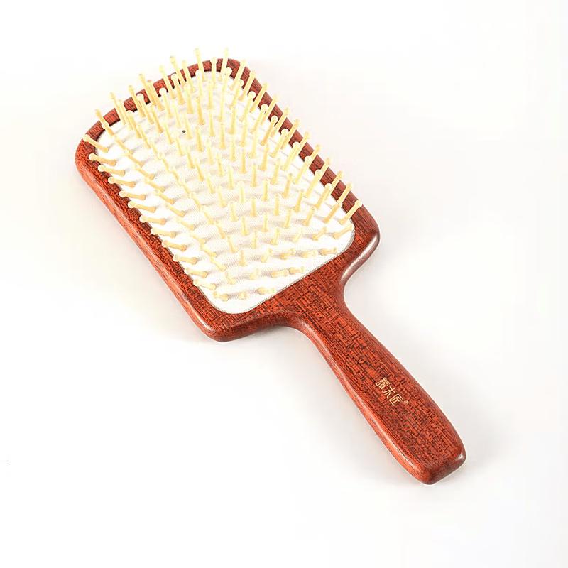 Tan Mujiang Lotus Wood Air Cushion Comb