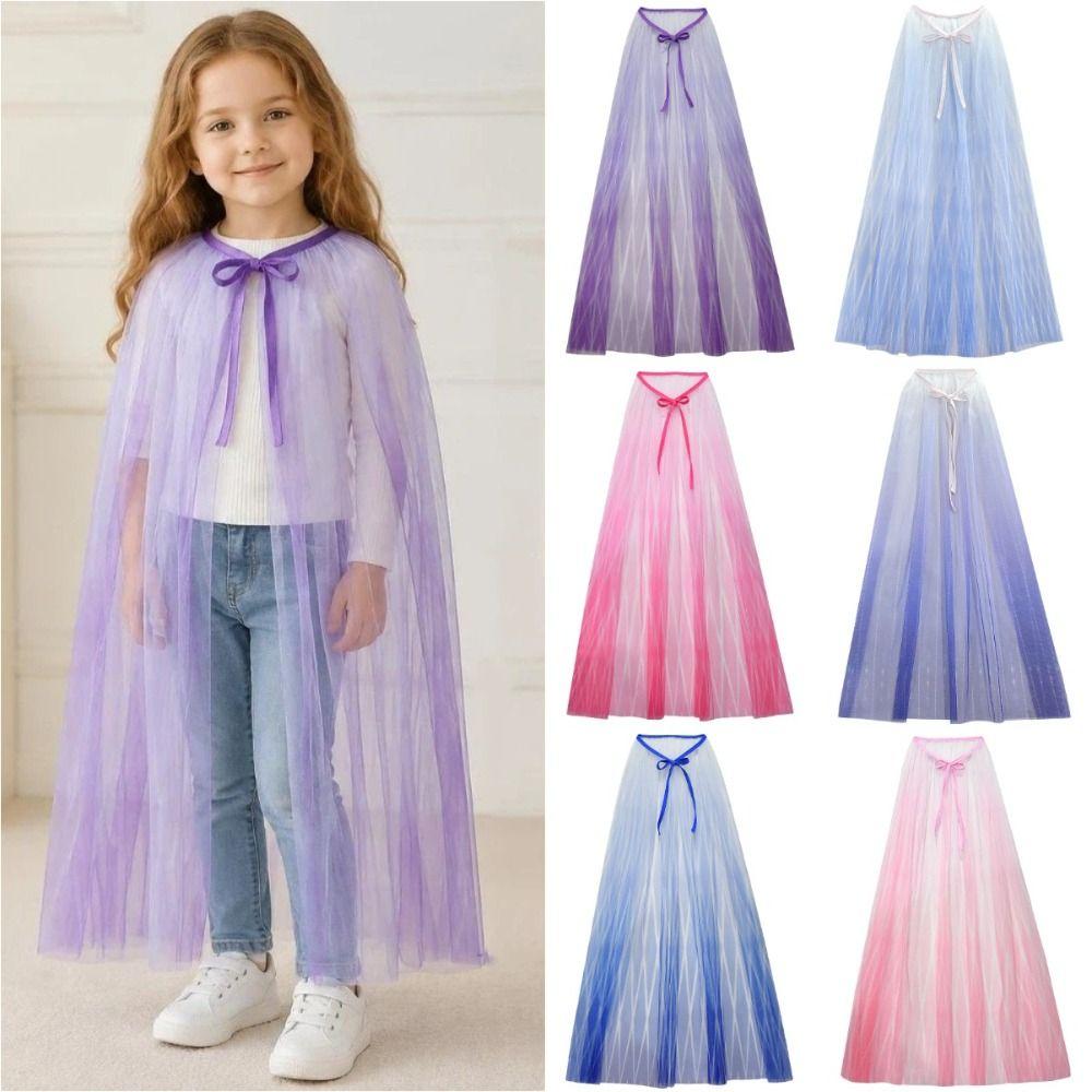 Role Playing Princess Cape Multi Color Princess Mesh Cape Sweet Cloak Capes Children