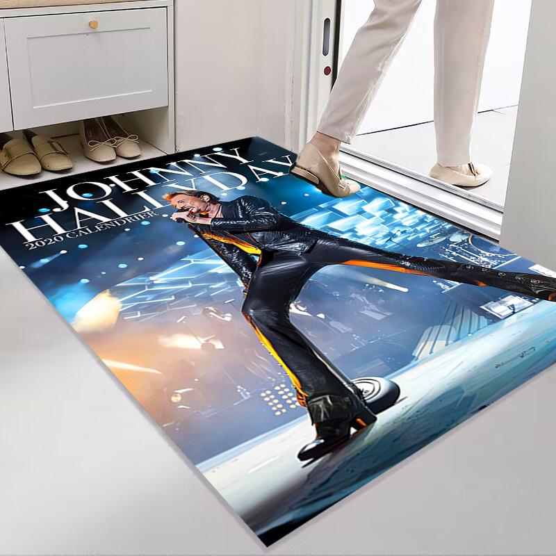 Johnny Hallyday Live Performance carpet printing Doormat Doormat Fashion Protective pad