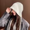 Зимние плюшевые шапки-бини Милые вязаные шапки для женщин и девочек Милые наушники Ветрозащитная вязаная шапка для холодной погоды