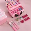 Kids Makeup Toys Kit For Girl Washable Cosmetics Toys Set Pretend Game Princess Eyeshadow Blush Lipstick Makeup Handbag Set
