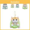 Cute Yellow Shark Cat Plush Toy Creative Donut Bag Charm Gift For Kids And Adults