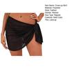Women Mesh Yarn Cover-up Skirt Thin See-through Sunscreen Swimsuit Cover-up Beach Bikini Wrap Sheer Short Skirt