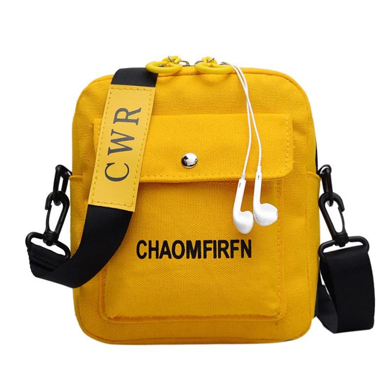 Modern Ins Hip Hop Girl Canvas Bag Women Messenger Bag Shoulder Bag With Various Colors Option For Leisure Black Outdoor Backpack Female Bags KTY
