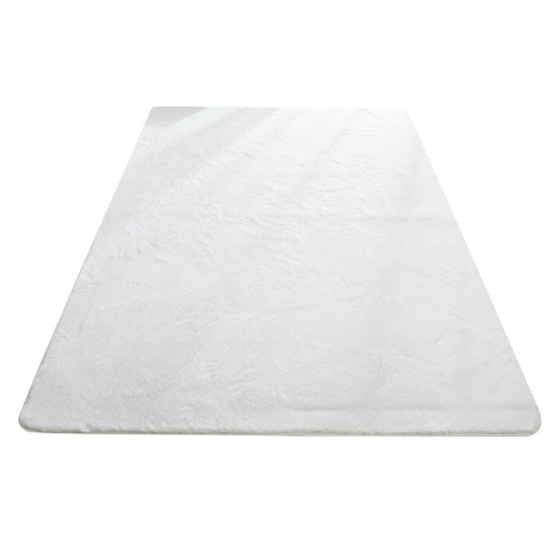 Плюшевый ковер из искусственного кроличьего меха для гостиной, спальни или эркерного окна – машинная стирка, толстый и с полным покрытием.